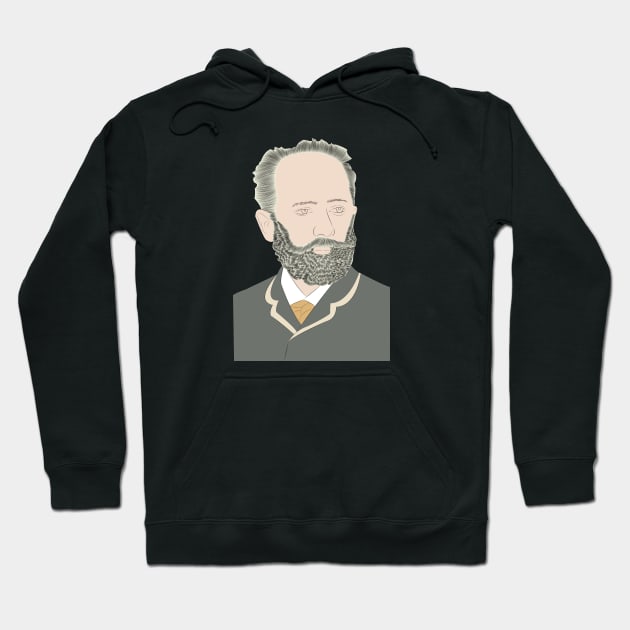 Tchaikovsky - Portrait Hoodie by LiLian-Kaff